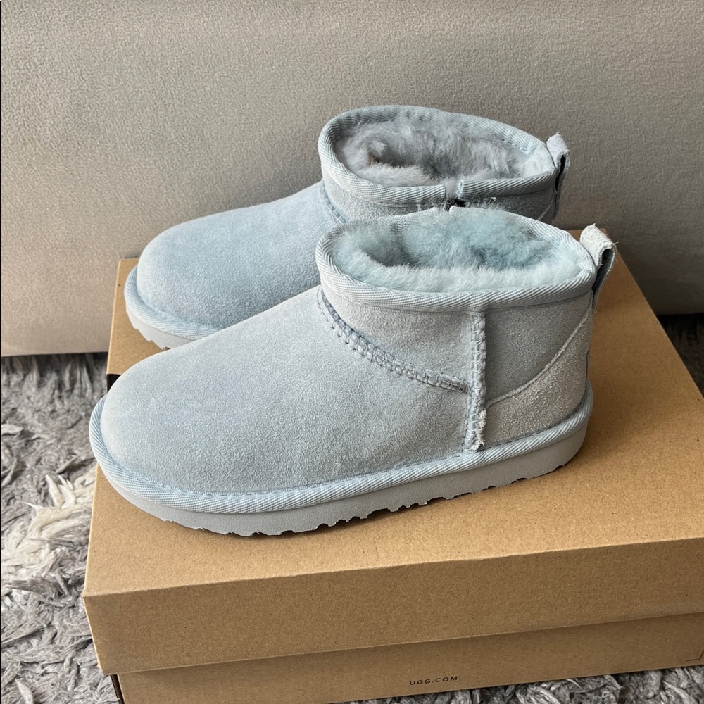 UGG toddler classic ultra mini. Sea foam green. US Toddler size 12. New.